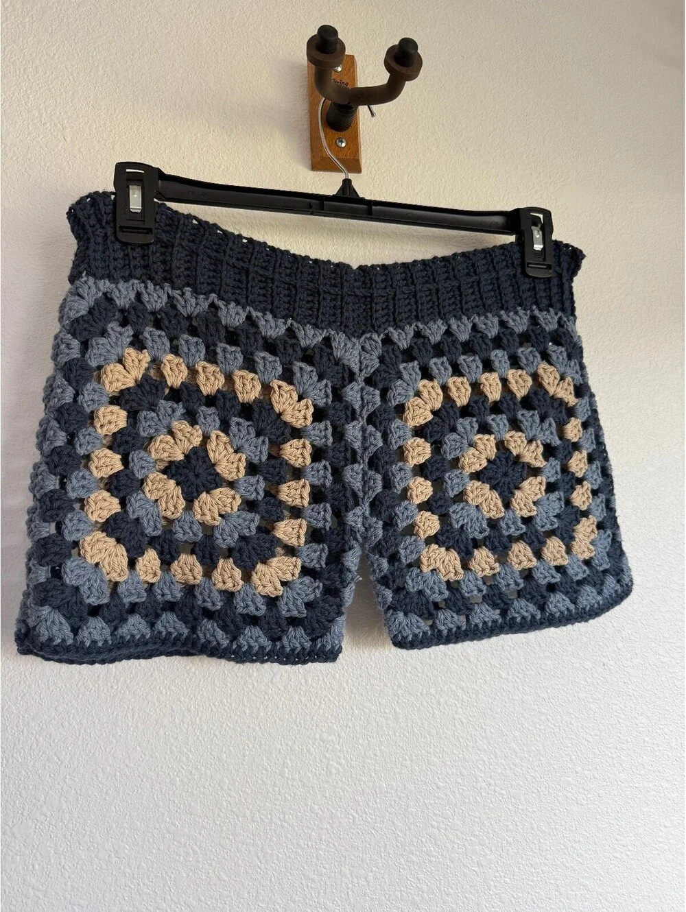 Cottagecore festival beach Crochet granny square shorts